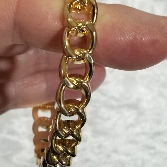 Graziano cn signed gold tone bracelet 1.1983 - Picture 7 of 9